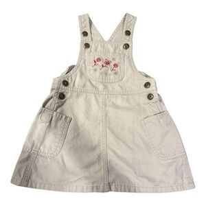 Oshkosh B'Gosh Vintage Cotton Cream Overall Dress